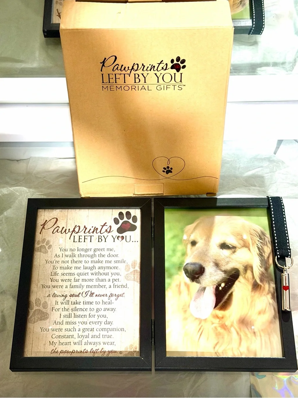& Other Stories Black Pet Memorial Frame with Golden Retriever Photo